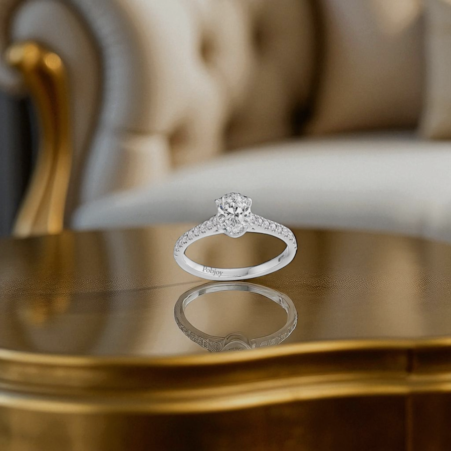 Oval Brilliant Cut Diamond Ring - G/VS Options - Pobjoy Diamonds