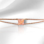 Lab Grown Vivid Pink Radiant Cut Diamond Bracelet