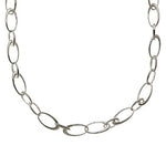 Sterling Silver Oval Hoop Echo Necklace