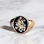 Bespoke Gold Signet Ring WIth Hand Sealed Crest - Pobjoy Diamonds