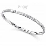 18K White Gold 1.75 Carat Diamond Bangle F/VS - Pobjoy Diamonds