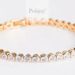 18K Gold Lab Diamond Tennis Bracelet 5.00 Carat E-F/VS - Pobjoy Diamonds