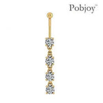Lab Diamond Drop Belly Ring 1.60 Carats E/VS - Pobjoy Diamonds
