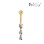 Graduated Diamond Drop Belly Ring - Pobjoy Diamonds