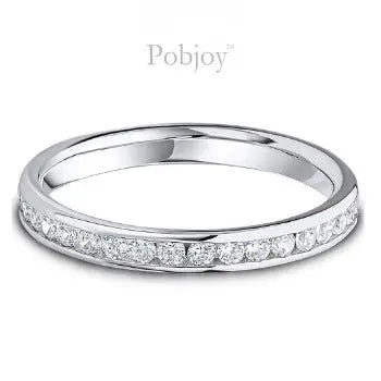 Lab Grown Diamond Channel Set Half Eternity Ring D/VVS - Pobjoy Diamonds
