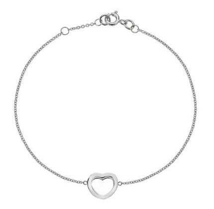 9K Gold Rounded Heart Adjustable Bracelet - Pobjoy Diamonds