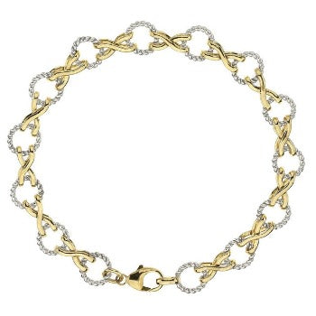18K Yellow & White Gold Aphrodite Twist Bracelet