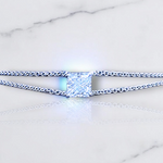 Lab Grown 2.0 Carat Blue Radiant Cut Diamond Bracelet - Options - Pobjoy Diamonds
