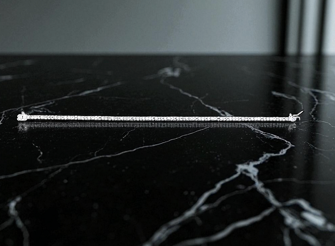 9K White Gold Diamond Tennis Bracelet 0.25 Carat. Pobjoy Diamonds