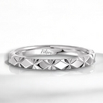 Custom Faceted Wedding Band Platinum - Pobjoy Diamonds
