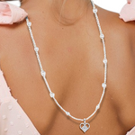 9K White Gold & Diamond Backdrop Necklace-Pobjoy Diamonds