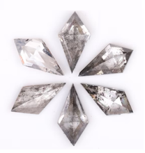 Load image into Gallery viewer, Salt &amp; Pepper Diamond Petal Necklace