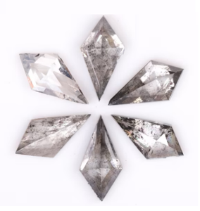 Salt & Pepper Diamond Petal Necklace