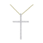 18K Gold & Diamond Cross Pendant 0.35 Carats - Pobjoy Diamonds