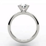 Round Brilliant Cut Diamond Tiffany-Style Solitaire Ring