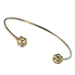 9K Yellow Gold Torque & Knot Bangle