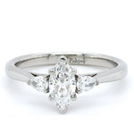 Marquise & Pear Cut Diamond Trilogy Ring