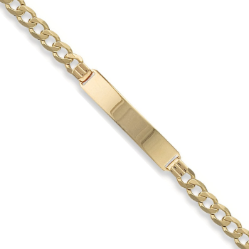 Curb 9K Yellow Gold Identity Bracelet