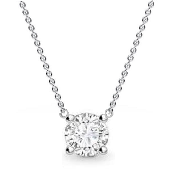 18K Gold Lab Diamond Drop Pendant Necklace 1.50 Carat E/VVS2 - Pobjoy Diamonds