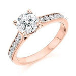 18K Rose Gold Solitaire 1.55 CTW Diamond Ring G/VVS2 & G/Si - Pobjoy Diamonds