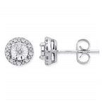 9K White Gold & 0.13 CTW Diamond Stud Earrings - Pobjoy Diamonds