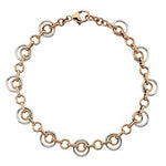 9K Multi Hoop Two Colour Gold Ladies Bracelet
