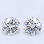 Twin Ethical Lab Round Brilliant Cut Diamonds 0.70 Carat Combined