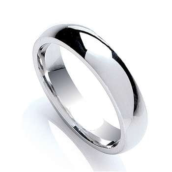 18K Gold Traditional Court 5mm Wedding Band - Pobjoy Diamonds