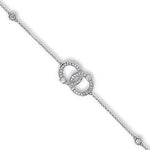 9K White Gold & Diamond Ladies Circle Bracelet - Pobjoy Diamonds