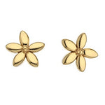 9K Yellow Gold Petal Stud Earrings - Pobjoy Diamonds