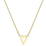 9K Yellow Gold Heart Pendant Necklace - Pobjoy Diamonds