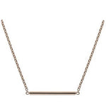 9K Rose Gold Round Bar Pendant Necklace - Pobjoy Diamonds