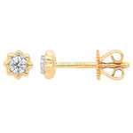 9K Yellow Gold Diamond Stud Earrings 0.13 CTW - Pobjoy Diamonds