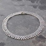 Three Tier Silver Circles Handmade Silver Necklace - Pobjoy Diamonds