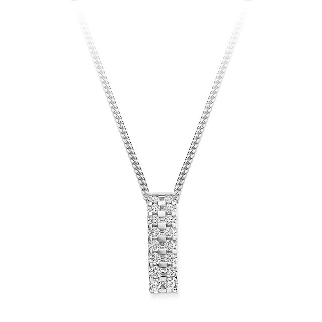 18K White Gold 0.35 CTW Diamond Circle Pendant - Pobjoy Diamonds