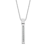 Pobjoy 9K White Gold % Diamond Drop Pendant & Chain