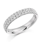 Claw Set Double Row Diamond Half Eternity 0.75 Carat - Pobjoy Diamonds