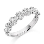Claw Set Patterned Design Diamond Half Eternity 1.20 Carat - Pobjoy Diamonds