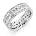 Three Row Round Brilliant Cut Diamond Full Eternity 2.60 Carat - Pobjoy Diamonds