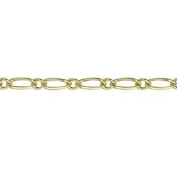 9K Yellow Gold Ladies 2.5mm Figaro Neck Chain - Pobjoy Diamonds