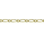 9K Yellow Gold Ladies 2.5mm Figaro Neck Chain - Pobjoy Diamonds