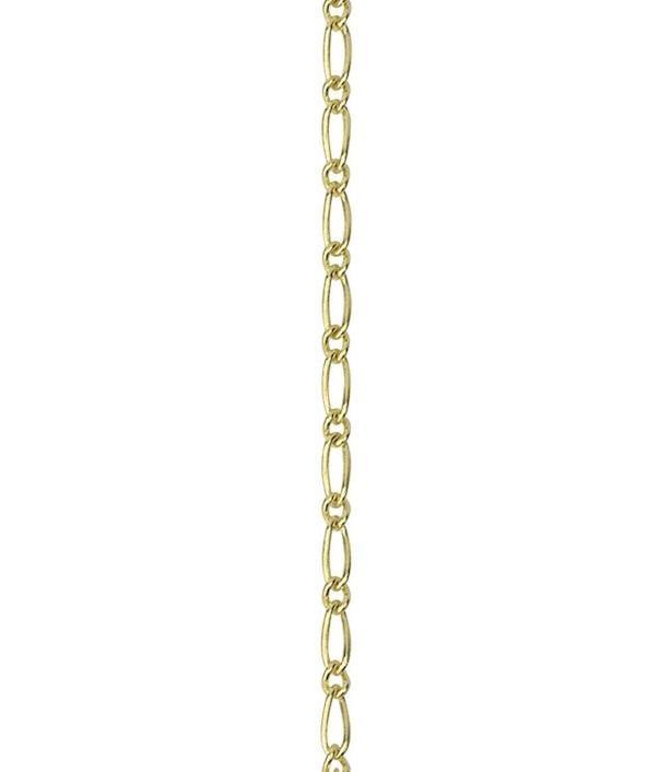 9K Yellow Gold Ladies 2.5mm Figaro Neck Chain - Pobjoy Diamonds