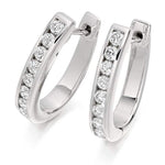 Gold & Princess Cut 0.55 CTW Diamond Hoop Earrings - Pobjoy Diamonds
