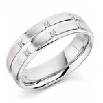 14K White Gold Gents 0.09 CTW Diamond Ring G/Si - Pobjoy Diamonds