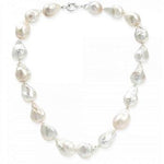 Fireball Freshwater Cultured Silver White Pearl Necklace - Pobjoy Diamonds