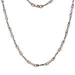 9K Rose And White Gold Ladies Statement Necklace