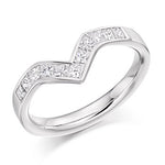 Channel Set Shaped Princess Cut Diamond Half Eternity 0.85 Carat - Pobjoy Diamonds