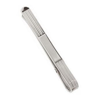Silver Gents Striped Tie Slide - Pobjoy Diamonds