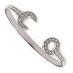 9K White Gold Baby Spanner Bangle - Pobjoy Diamonds