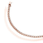 18K Rose Gold Ladies Round Brilliant Cut 2.00 CTW Diamond Tennis Bracelet - Pobjoy Diamonds